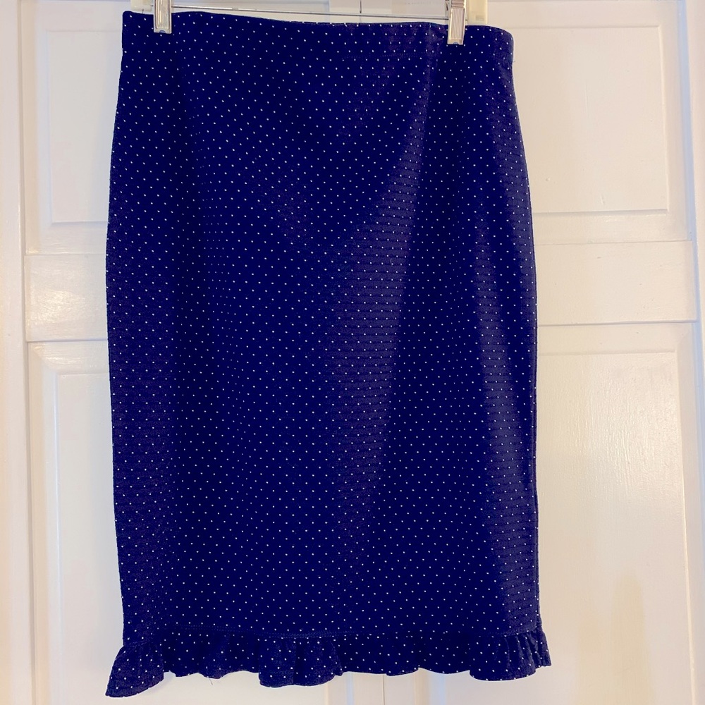 Navy blue pencil skirt